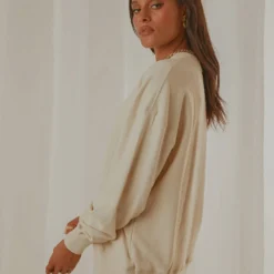 Tonal Stacked Thrills Company Slouch Fit Crew - Unbleached 8 Tonal Stacked Thrills Company Slouch Fit Crew - Unbleached -Stylo Craze Sales Store 00772dd96f7244d1875405317499684a scaled