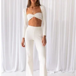 First Class Organic Cotton Rib Crop Top - Ivory -Stylo Craze Sales Store 0080e7260cfd45ab91bf0e8de3678f38