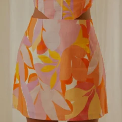 From The Beach Linen Mini Skirt - Paloma