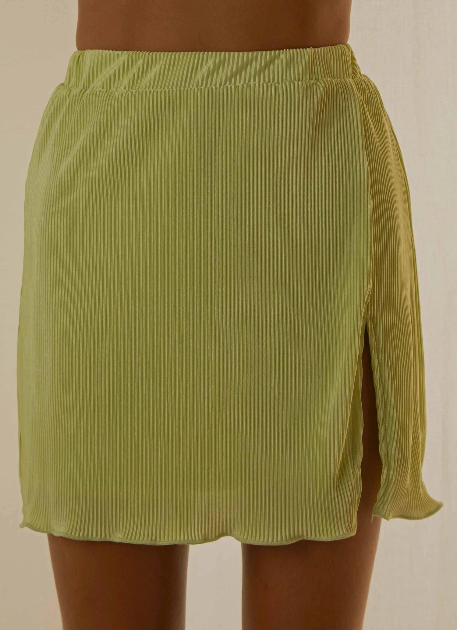 Sunny Skies Mini Skirt - Lime Green 4 Sunny Skies Mini Skirt - Lime Green - Image 4
