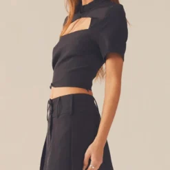 London Electric Top - Charcoal 9 London Electric Top - Charcoal -Stylo Craze Sales Store 064cf930d3a74252984309ce0dab7b9b