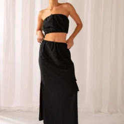 I'm Totally Buggin Cargo Midi Skirt - Black