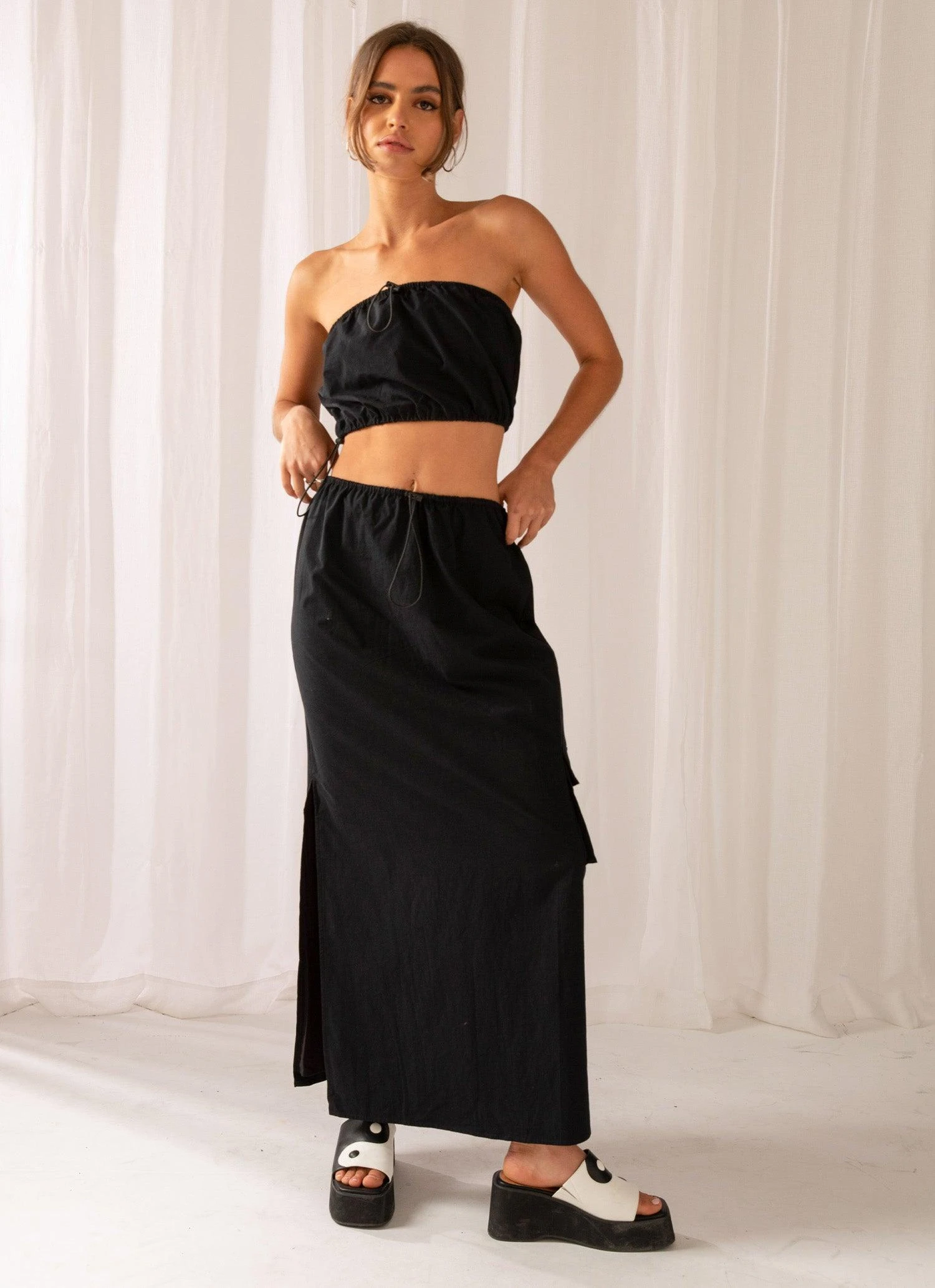 I'm Totally Buggin Cargo Midi Skirt - Black 1 I'm Totally Buggin Cargo Midi Skirt - Black