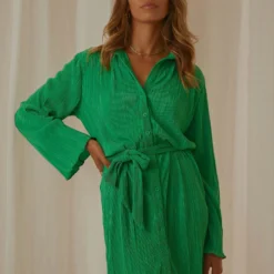 Soho Chic Shirt Dress - Jade Green -Stylo Craze Sales Store 09c57ebe65db45468de34d7094b8f33e scaled