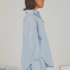 Wanderer Oversized Shirt - Blue & White Stripe -Stylo Craze Sales Store 120c19cb424d4341a12b0016cd0aed20 scaled