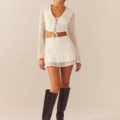 Free & Wild Lace Mini Skirt - Ivory -Stylo Craze Sales Store 1604267c03124b1695135569c4904d35 scaled