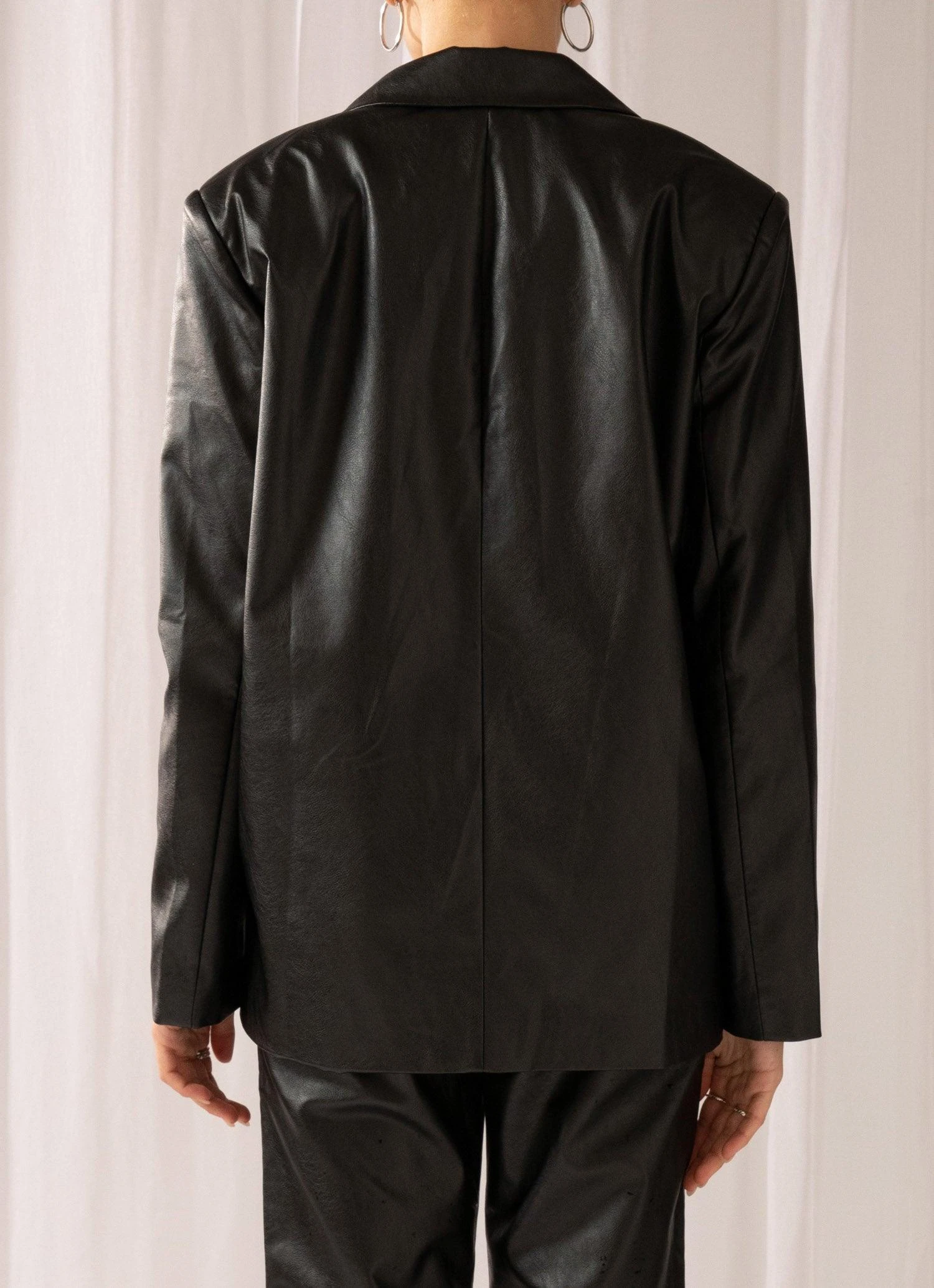 There She Goes PU Blazer - Black 5 There She Goes PU Blazer - Black - Image 5