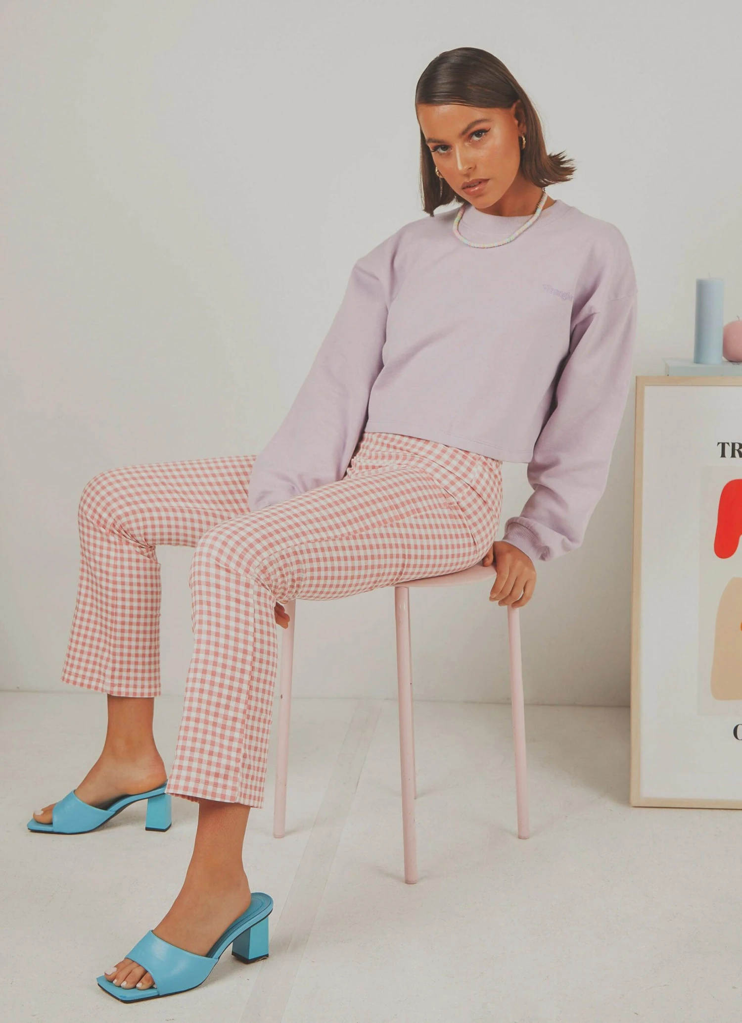 Wrangler Darling Crop Sweat - Misty Lilac 2 Wrangler Darling Crop Sweat - Misty Lilac - Image 2