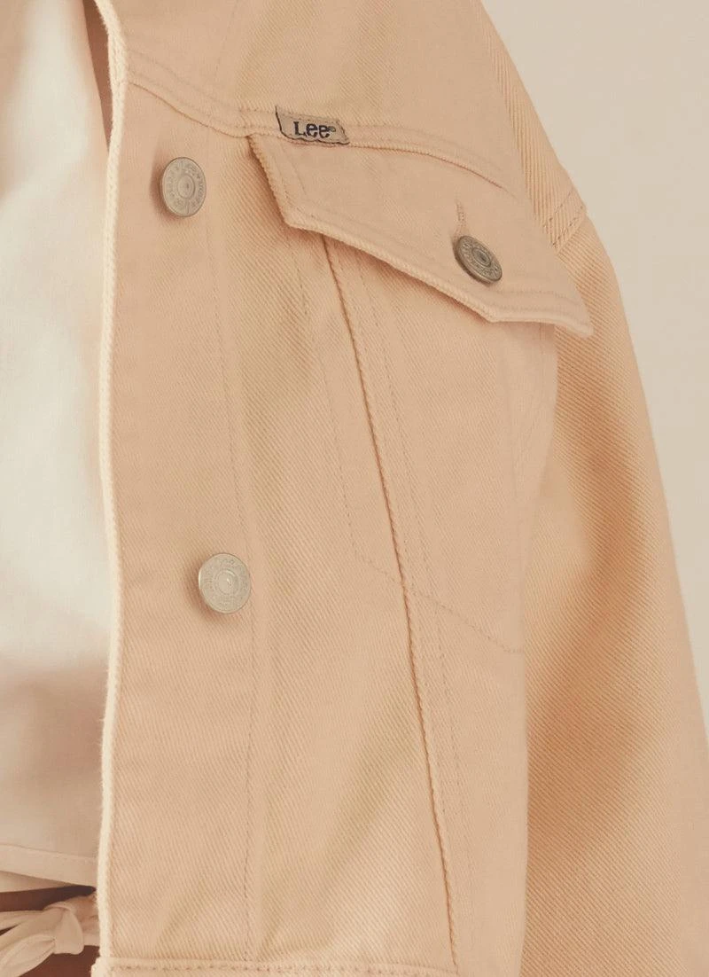 Lee Baggy Crop Jacket - White Sand 6 Lee Baggy Crop Jacket - White Sand - Image 6