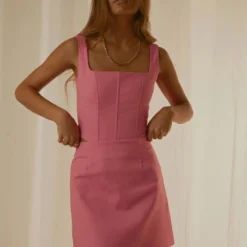 Rooftop Drinks Mini Skirt - Pink