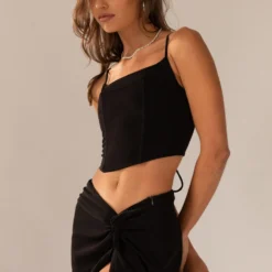 Dusk To Dawn Bustier Top - Onyx