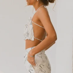 Mercato Linen Crop Top - Aperitivo -Stylo Craze Sales Store 238941d5edb64abbbef2bb45dabcb985