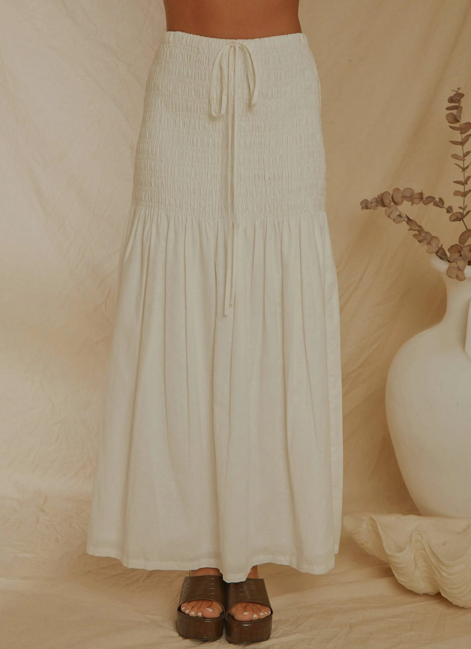 Lost Palms Maxi Skirt - White 4 Lost Palms Maxi Skirt - White - Image 4