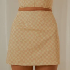 Sunday Girl Mini Skirt - Neutral Check -Stylo Craze Sales Store 27cd5c939d2b440ca2f4672318deb331 scaled