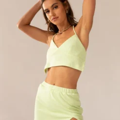Warmer Water Terry Halter Crop - Lime Green 8 Warmer Water Terry Halter Crop - Lime Green -Stylo Craze Sales Store 2f6e4205cd2e4f9c87d793b8426f0c5a