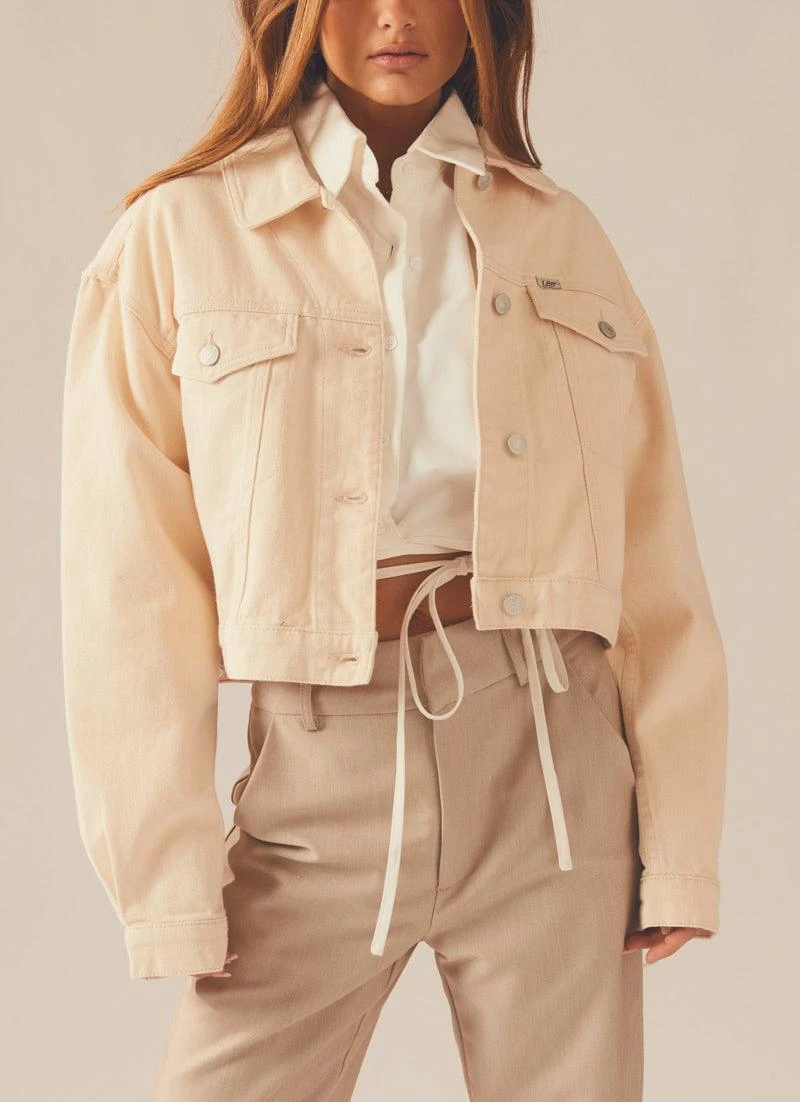 Lee Baggy Crop Jacket - White Sand 3 Lee Baggy Crop Jacket - White Sand - Image 3