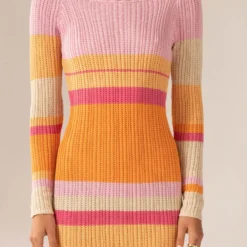 Love Bird Crochet Mini Dress - Sunset Stripe -Stylo Craze Sales Store 320453259089405ea799e17963c25d05