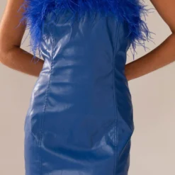 City Of Lights PU Mini Dress - Cobalt Blue -Stylo Craze Sales Store 3312115371e54ac4a8a1577a17969977