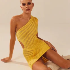 Percilla Ladder Knit Mini Dress - Yellow -Stylo Craze Sales Store 331ba02383a34d399325c8c4b36d78bd scaled