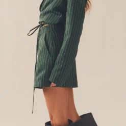 Forbidden Suit Skirt - Green Pinstripe 11 Forbidden Suit Skirt - Green Pinstripe -Stylo Craze Sales Store 37d92f9ee1ec44fe909a1d4a7033d1c4