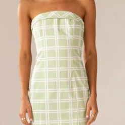 Love My Way Tube Dress - Sage Check 9 Love My Way Tube Dress - Sage Check -Stylo Craze Sales Store 40a82cdc5d3048889446b03dc92cca90