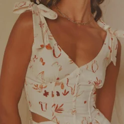 Parisian Life Linen Bustier - Safari