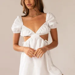 Across The Tides Mini Dress - Pure White