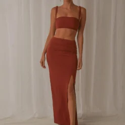 Talk About Love Skirt - Brown