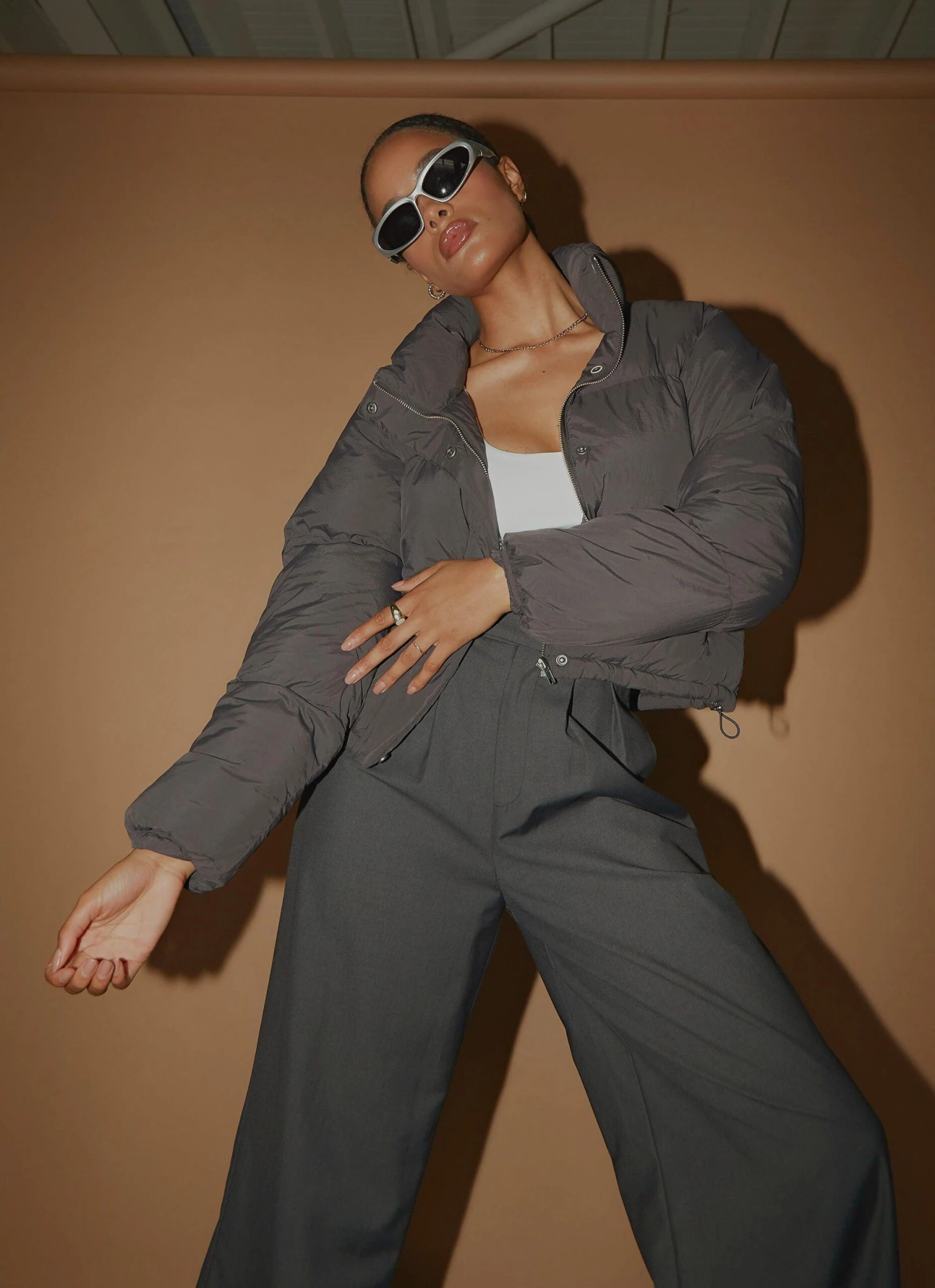 Topher Puffer Jacket - Coal 4 Topher Puffer Jacket - Coal - Image 4