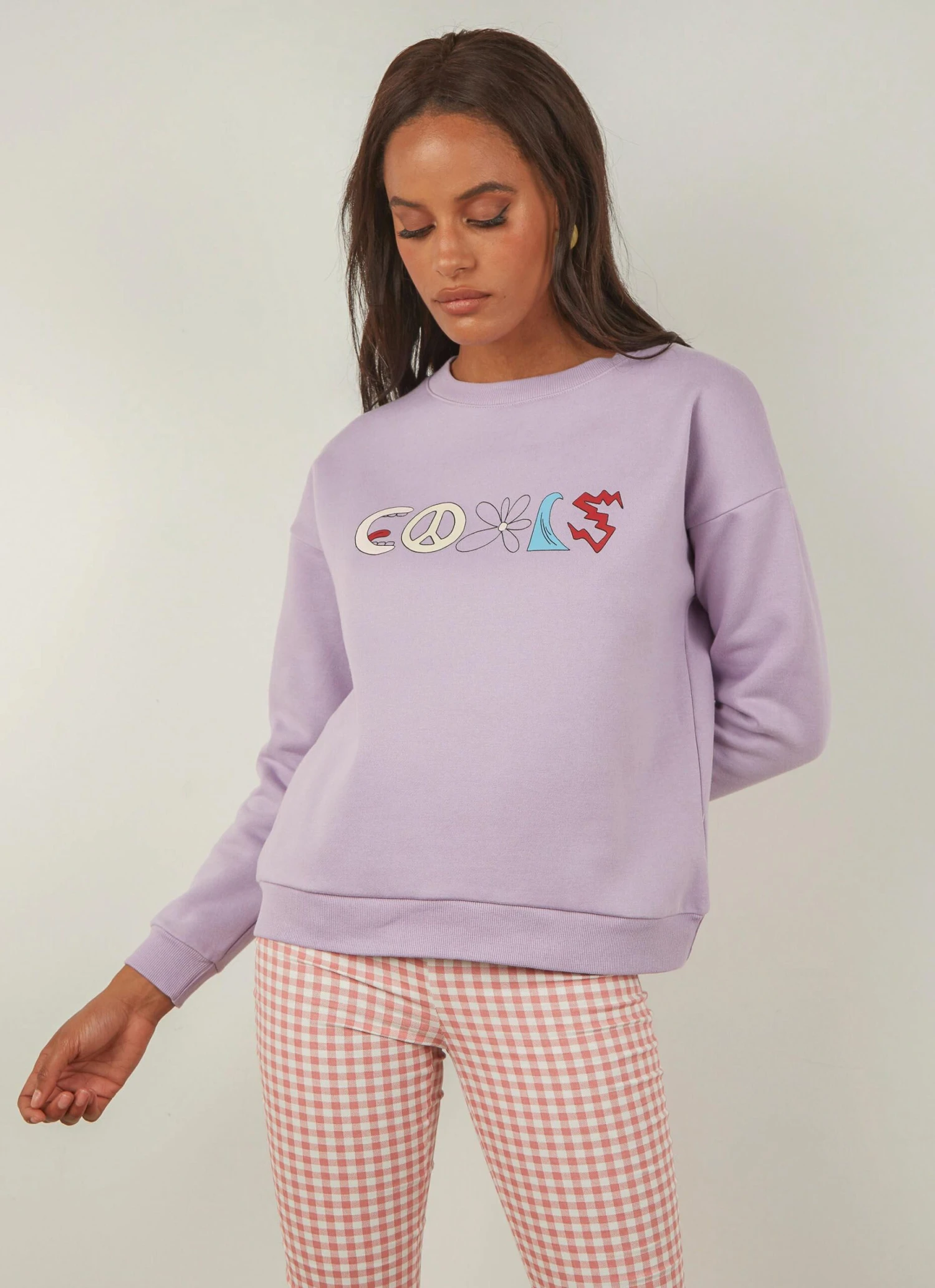 Trippy Club Sweatshirt - Lavender 1 Trippy Club Sweatshirt - Lavender