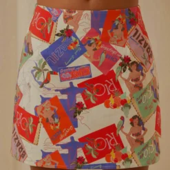 Rooftop Drinks Mini Skirt - Stamp Travels