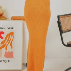 Soraya Midi Skirt - Orange -Stylo Craze Sales Store 5a10e63cf17f437094d9c2c6f58605c9 scaled