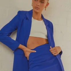 Vintage Town Mini Skirt - Cobalt