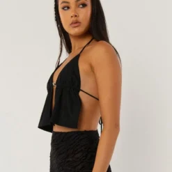 Mystic Halter Top - Black -Stylo Craze Sales Store 5df6f14a4bc44c308b64c1dcd3dc53ab