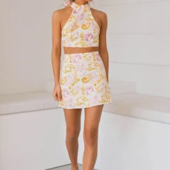 La Dolce Vita Linen Mini Skirt - Oceanus -Stylo Craze Sales Store 60fc733e5d9343dfae71c160484b775f