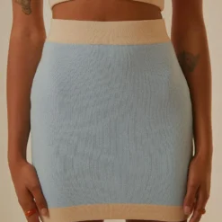 Sunday Morning Knit Mini Skirt - Baby Blue -Stylo Craze Sales Store 65f49d7f41fd4e1fb7dc80047a915fed