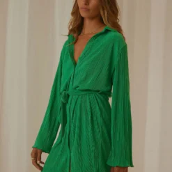 Soho Chic Shirt Dress - Jade Green -Stylo Craze Sales Store 6671c7a97b954e66b0531de09e9bd2c6 scaled