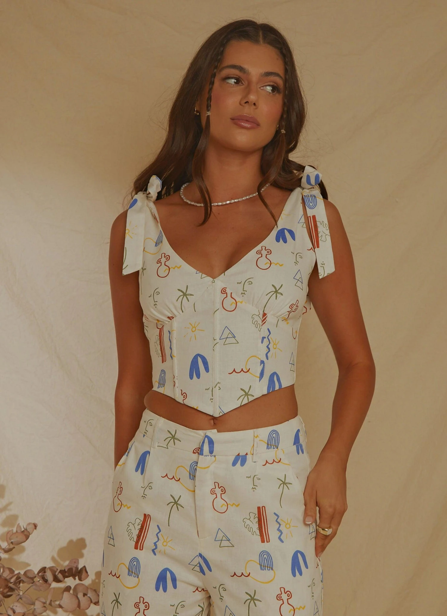 Parisian Life Linen Bustier - Santorini 3 Parisian Life Linen Bustier - Santorini - Image 3