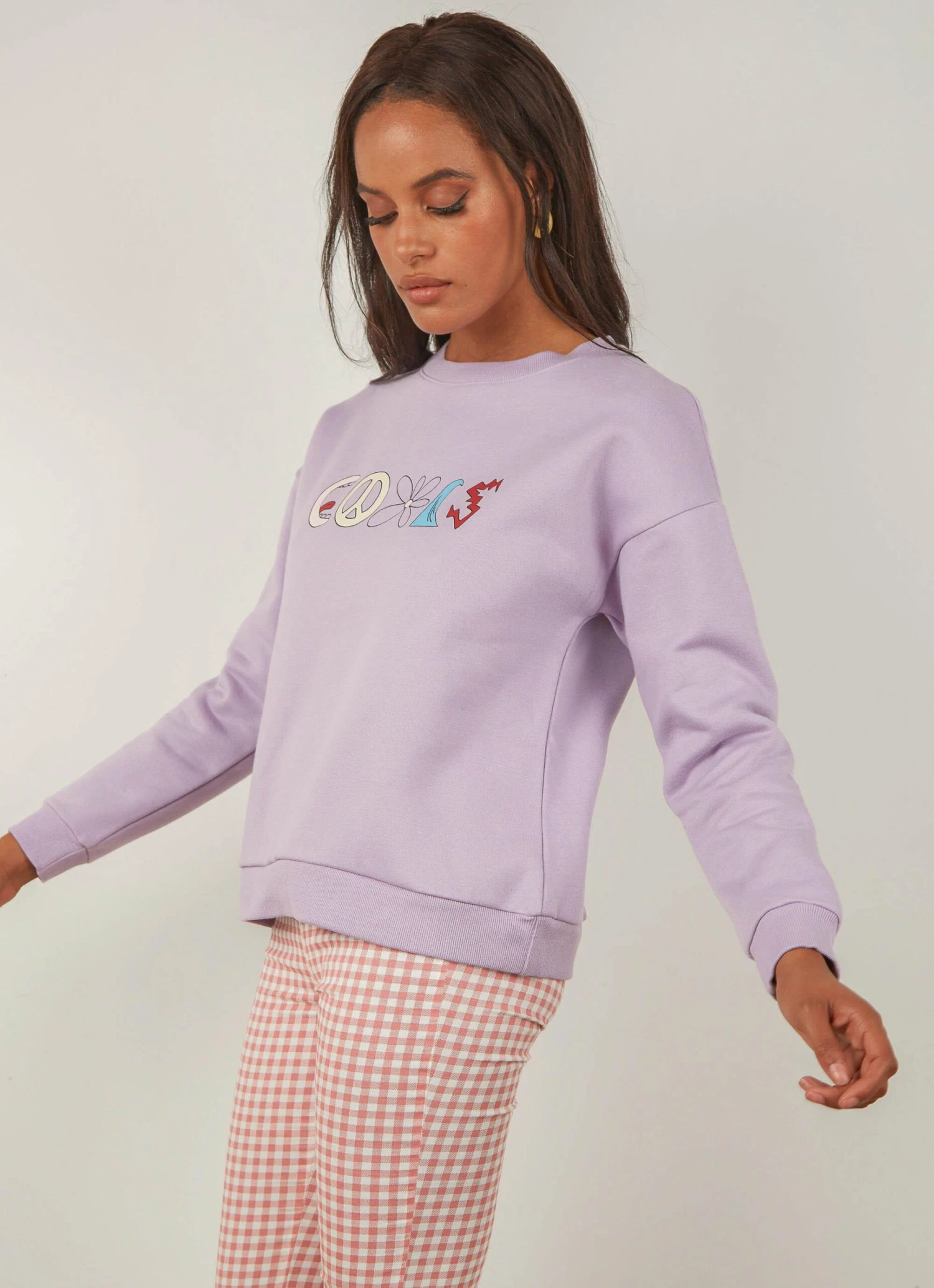 Trippy Club Sweatshirt - Lavender 4 Trippy Club Sweatshirt - Lavender - Image 4