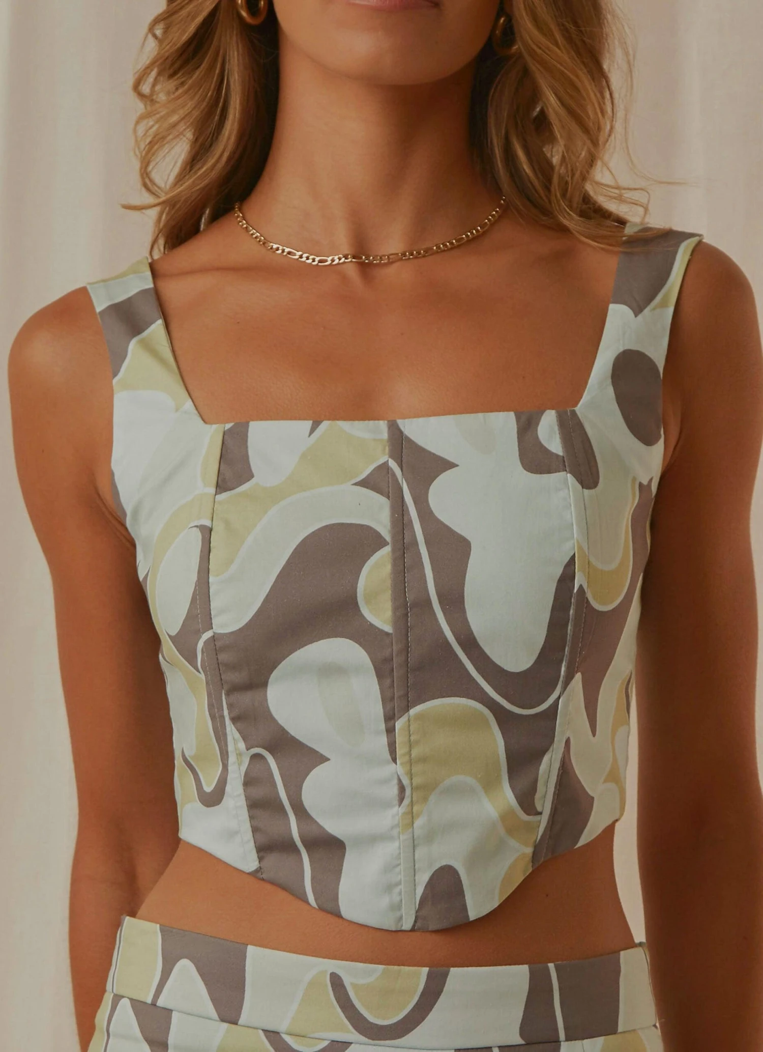 Be Cool Baby Bustier Top - Dusty Blue 2 Be Cool Baby Bustier Top - Dusty Blue - Image 2