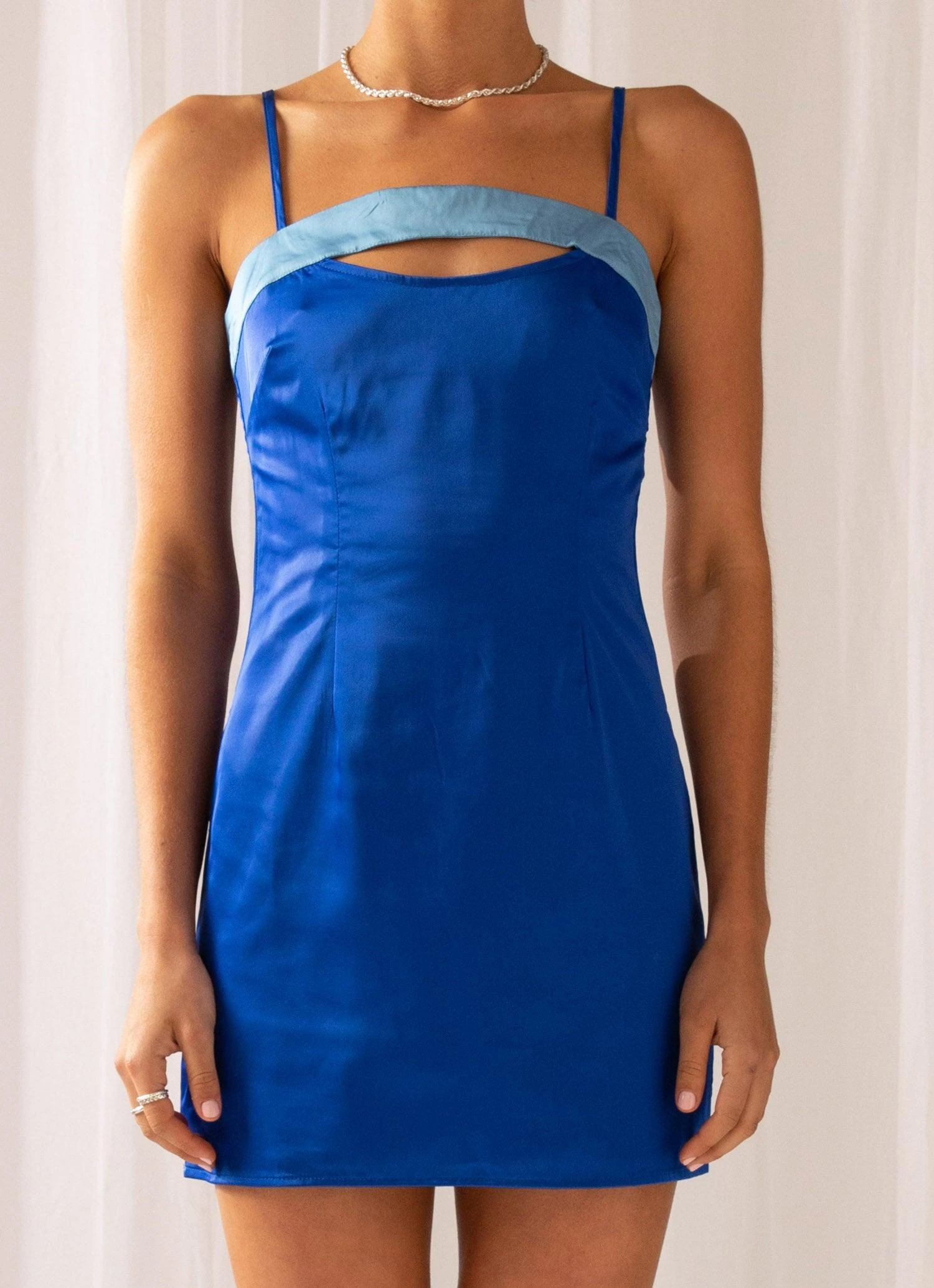 Midnight Cosmos Mini Dress - Cobalt Blue 4 Midnight Cosmos Mini Dress - Cobalt Blue - Image 4