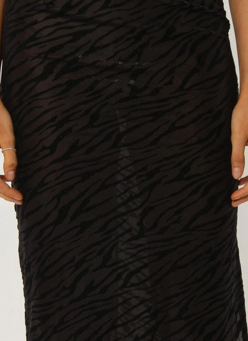 Work It Out Midi Skirt - Burnout Black 6 Work It Out Midi Skirt - Burnout Black - Image 6