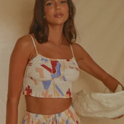 Spring Melodies Top - Abstract Resort