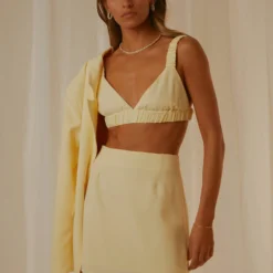 Vintage Town Mini Skirt - Butter