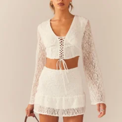 Free & Wild Lace Top - Ivory