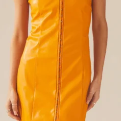 Cool And Calm PU Dress - Orange 11 Cool And Calm PU Dress - Orange -Stylo Craze Sales Store 813e95db30ae4ef0af738f45d50b27b5