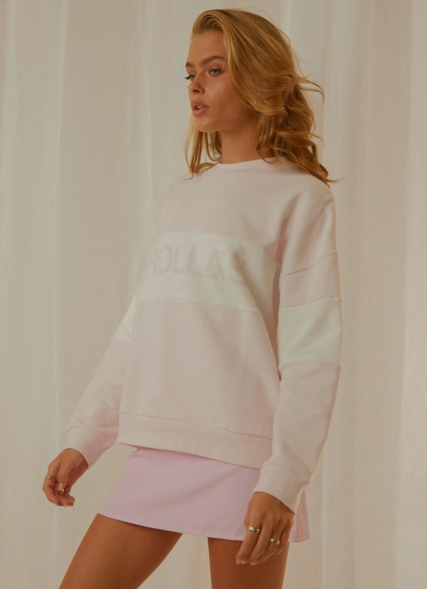 Split Logo Sweater - Pink 4 Split Logo Sweater - Pink - Image 4
