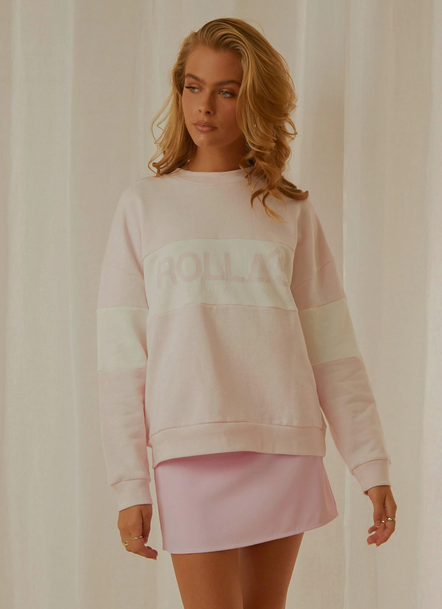 Split Logo Sweater - Pink 3 Split Logo Sweater - Pink - Image 3