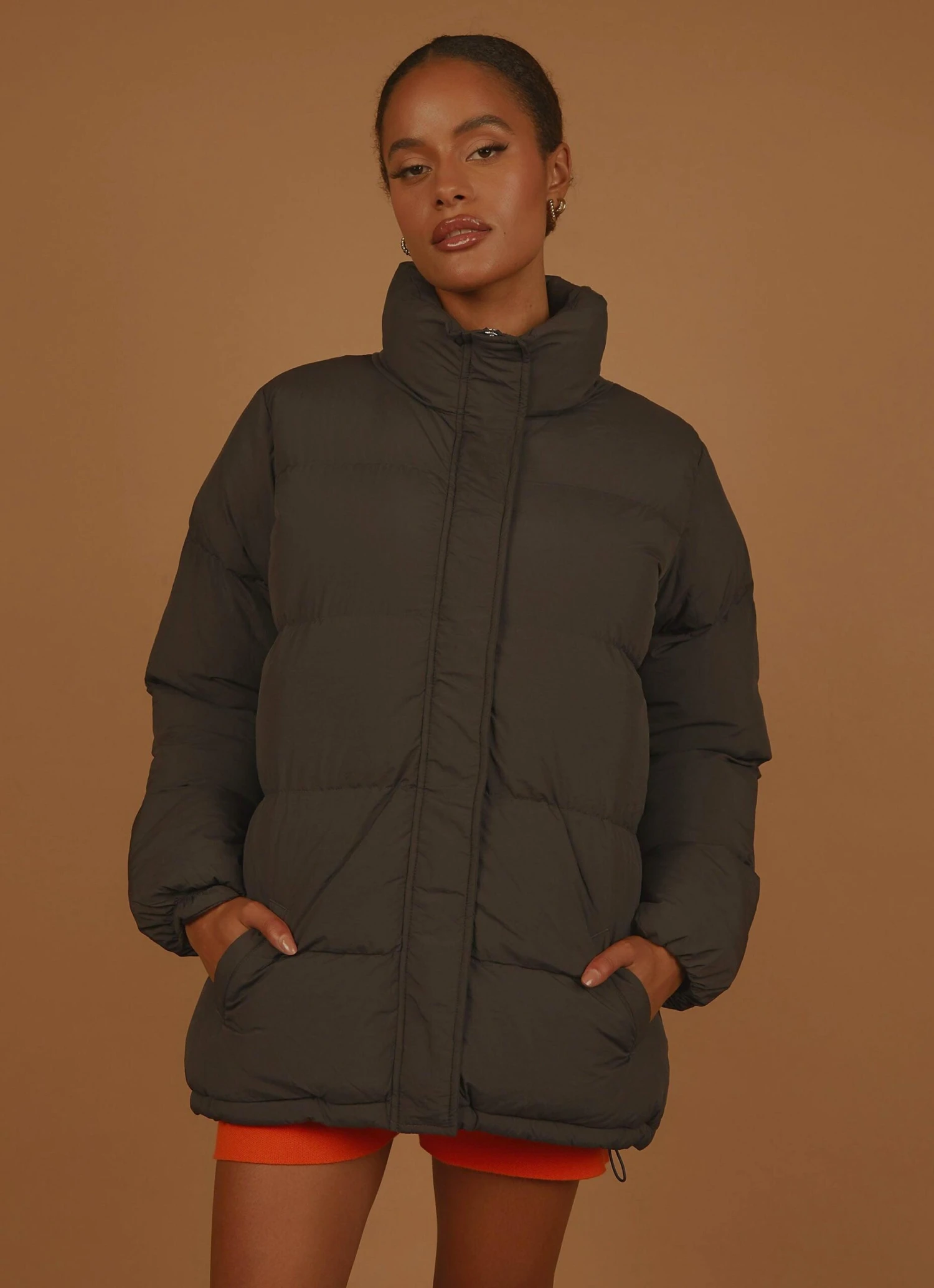 Topher Longline Puffer - Coal 3 Topher Longline Puffer - Coal - Image 3