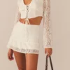 Free & Wild Lace Mini Skirt - Ivory